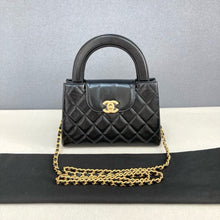 Load image into Gallery viewer, Chanel black nano Kelly (larger size, calfskin with gold hdw
