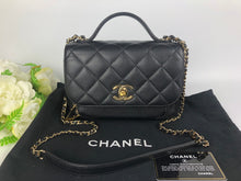 Load image into Gallery viewer, Chanel small black caviar business affinity, gold hdw
