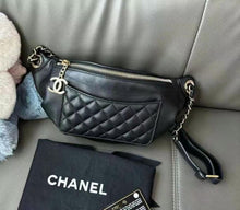 Load image into Gallery viewer, Chanel black calfskin bumbag belt bag
