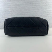 Load image into Gallery viewer, Chanel 25A hobo small black calfskin, coco base shopping bag with light gold hardware
