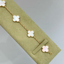 Load image into Gallery viewer, Van Cleef &amp; Arpels (VCA) vintage Alhambra bracelet, 18k gold 5 mother of pearl motifs
