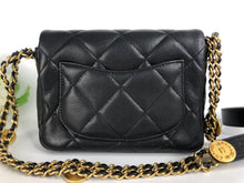 Load image into Gallery viewer, Chanel Black caviar coins mini with aged gold hdw

