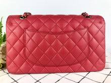 Load image into Gallery viewer, Chanel 23 series dark pink edge stitched caviar medium classic, gold hdw
