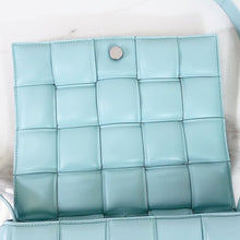 Load image into Gallery viewer, Bottega Veneta baby blue padded cassette bag with silver hdw
