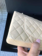 Load image into Gallery viewer, Chanel beige medium classic flap, caviar leather, gold hdw
