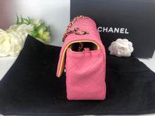 Load image into Gallery viewer, Chanel pink mini rectangular with yellow interior, rainbow hdw
