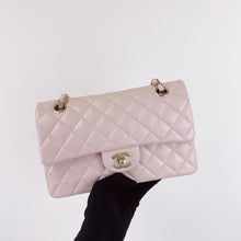 Load image into Gallery viewer, Chanel 21c small light pink caviar classic flap, light gold hdw
