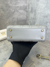 Load image into Gallery viewer, Lady Dior pearl grey mini, gold hdw
