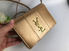 Load image into Gallery viewer, YSL saint Laurent gold/bronze snakeskin woc
