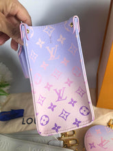 Load image into Gallery viewer, Louis Vuitton On-The-Go sunrise pastel PM with strap, pouch
