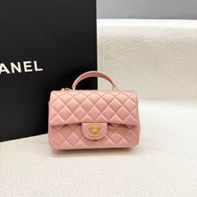 Load image into Gallery viewer, Chanel pink pearl mini top handle lambskin, gold hdw
