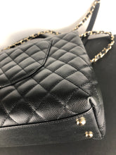 Load image into Gallery viewer, Chanel large black caviar coco handle, light gold hardware
