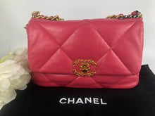 Load image into Gallery viewer, Chanel 19 dark pink small lambskin
