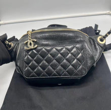 Load image into Gallery viewer, Chanel black belt bag
