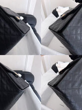 Load image into Gallery viewer, Chanel black grained calfskin hobo medium 25s
