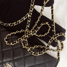 Load image into Gallery viewer, Chanel black caviar woc, gold hdw, with magnetic closure.
