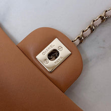 Load image into Gallery viewer, Chanel 23p mini top handle rectangular, ecru caramel bi-color, light gold hdw
