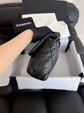 Load image into Gallery viewer, Chanel small black lambskin 19, with mixed gold hdw
