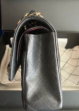 Load image into Gallery viewer, Chanel black caviar medium classic flap, gold hdw
