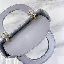 Load image into Gallery viewer, Lady Dior pearl grey lambskin mini, gold hdw
