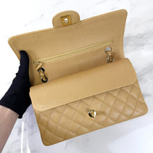 Load image into Gallery viewer, Chanel dark beige vintage medium classic flap, 24k gold hdw
