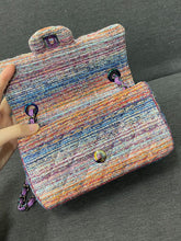 Load image into Gallery viewer, Chanel rare rainbow mini tweed, rainbow hdw
