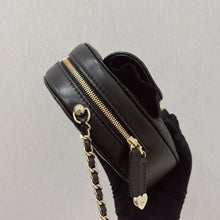 Load image into Gallery viewer, Chanel 22s CC in love lambskin large black heart bag, light gold hdw
