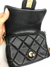 Load image into Gallery viewer, Chanel Black caviar coins mini with aged gold hdw

