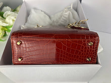 Load image into Gallery viewer, Lady Dior red mini exotic crocodile, full set
