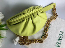 Load image into Gallery viewer, Bottega Venetta pouch bag, gold chain hdw
