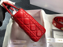 Load image into Gallery viewer, Lady Dior small red with gold hdw
