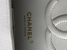 Load image into Gallery viewer, Chanel ivory caviar chevron medium, gold champagne hardware
