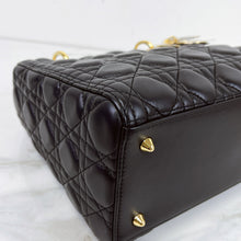 Load image into Gallery viewer, Lady Dior black medium lambskin, gold hdw

