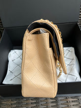 Load image into Gallery viewer, Chanel medium beige caviar classic flap with gold hdw
