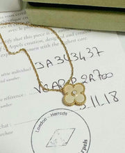 Load image into Gallery viewer, Van Cleef &amp; Arpels (VCA) limited edition 2018 Gold MOP mother of pearl 18k gold and diamond holiday pendant
