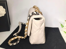 Load image into Gallery viewer, Chanel 19 in light beige lambskin, mixed gold hdw
