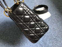 Load image into Gallery viewer, Lady Dior black medium cannage lambskin, gold hdw
