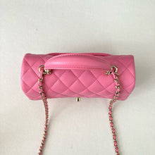 Load image into Gallery viewer, Chanel pink mini top handle lambskin, gold hdw
