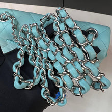 Load image into Gallery viewer, Chanel 19c Tiffany blue mini, silver hdw (rare)
