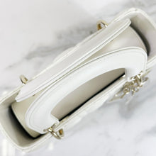 Load image into Gallery viewer, Lady Dior white small ABC, with gold hdw
