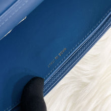 Load image into Gallery viewer, Chanel pearl crush denim wallet on chain (WOC), gold hdw
