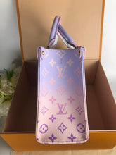 Load image into Gallery viewer, Louis Vuitton On-The-Go sunrise pastel PM with strap, pouch
