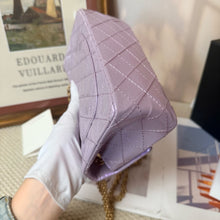 Load image into Gallery viewer, Chanel 24P mini reissue lilac purple, with aged gold hardware

