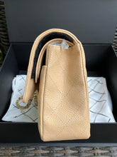 Load image into Gallery viewer, Chanel medium beige caviar classic flap with gold hdw
