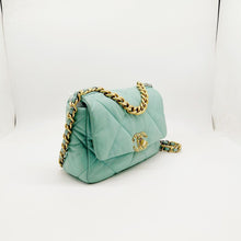 Load image into Gallery viewer, Chanel 19 small Tiffany blue lambskin, mixed hardware
