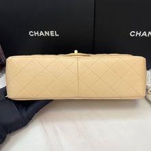 Load image into Gallery viewer, Chanel beige caviar double flap jumbo, gold hdw
