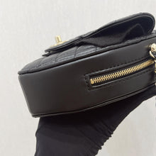 Load image into Gallery viewer, Chanel 22s CC in love lambskin large black heart bag, light gold hdw
