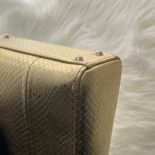 Load image into Gallery viewer, Lady Dior gold snakeskin mini, gold hdw
