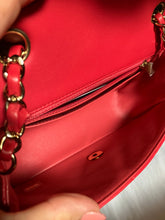 Load image into Gallery viewer, Chanel red/pink mini lambskin rectangular, gold hdw
