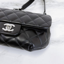 Load image into Gallery viewer, Chanel black lambskin uniform bumbag, silver hdw
